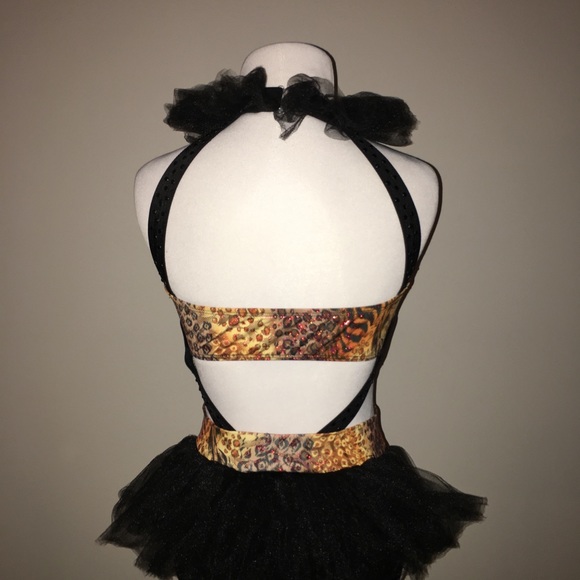 Leopard Print and Pink Women's Dance Costume - Picture 2 of 3